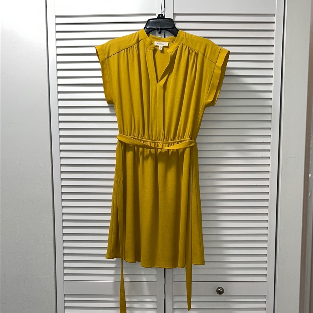 Monteau Yellow V-Neck Wrap Sundress